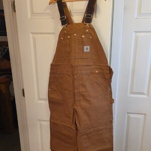 Carhartt Tan Bib Overalls